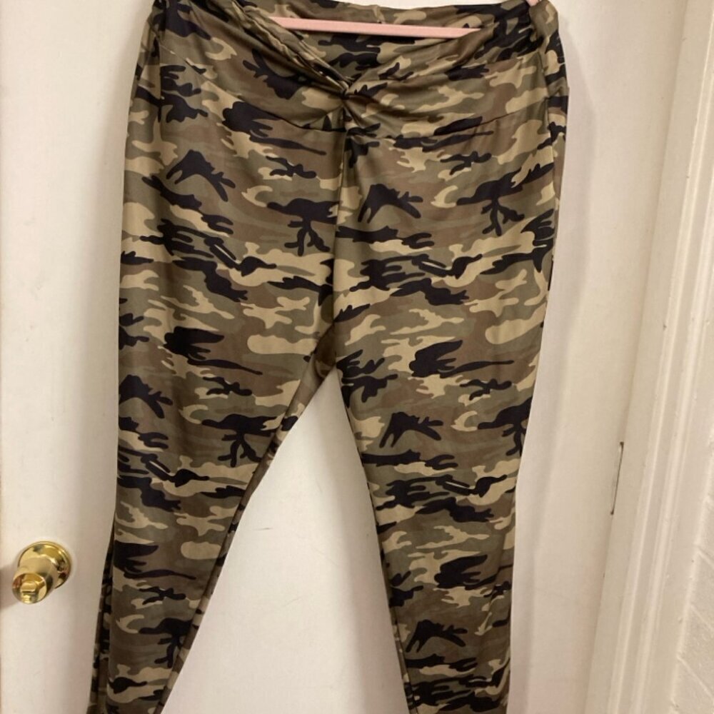 Camo leggings, unisex cinched that waste